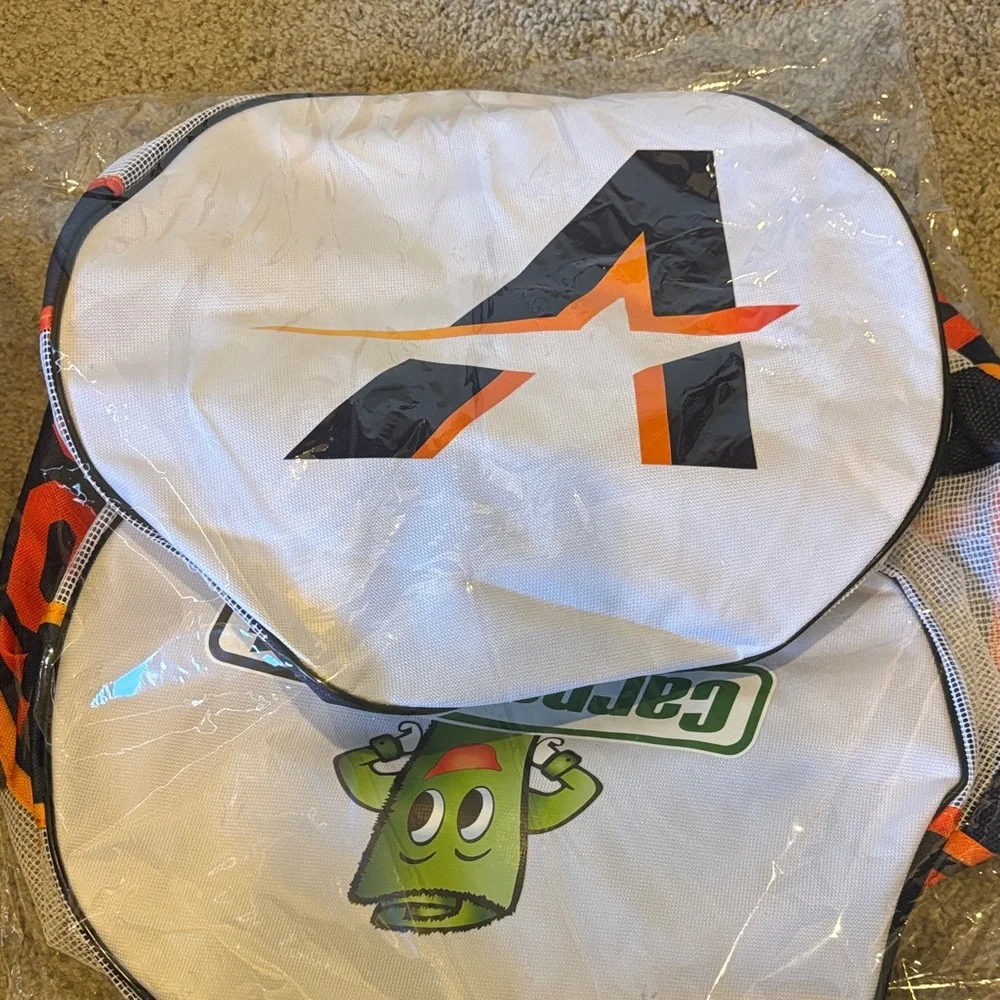 Houston Astros Mesh Tote Bag with Orange and Black Accents